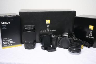 Nikon Z50 + 16-50mm + 50-250mm Kit -Gebrauchtartikel-