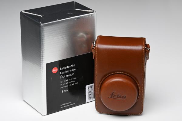 Leica (Leitz) Ledertasche braun D-Lux  -Gebrauchtartikel-