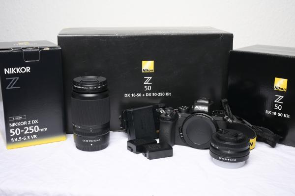 Nikon Z50 + 16-50mm + 50-250mm Kit -Gebrauchtartikel-